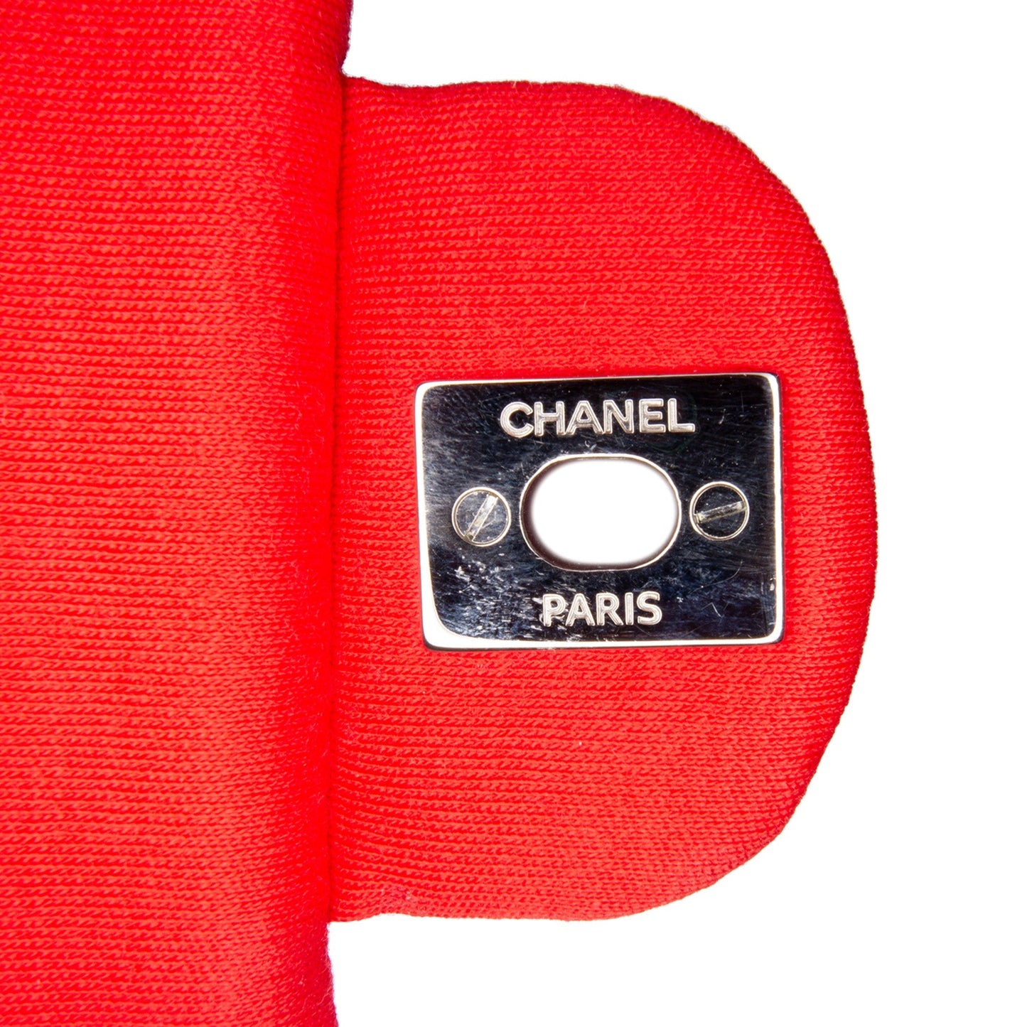 Red Chanel Medium Classic Jersey Double Flap Shoulder Bag