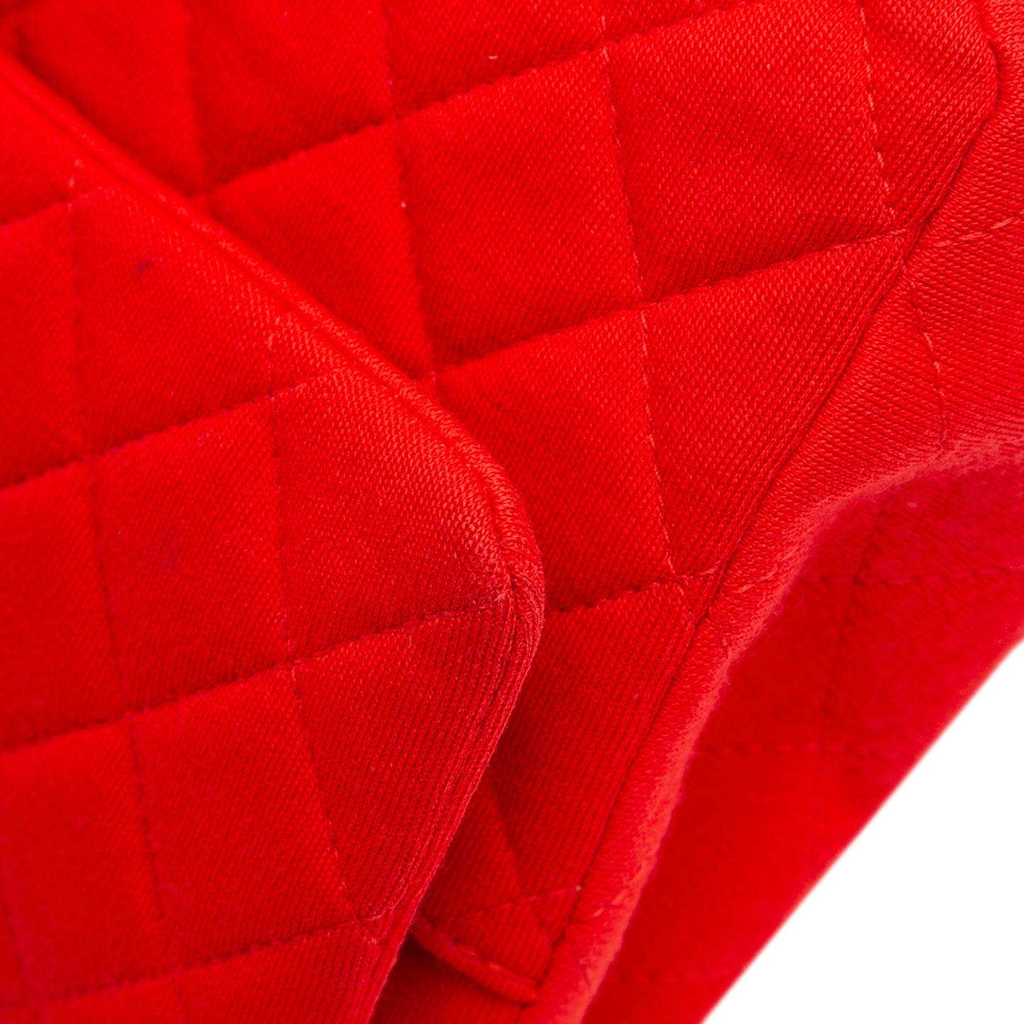 Red Chanel Medium Classic Jersey Double Flap Shoulder Bag