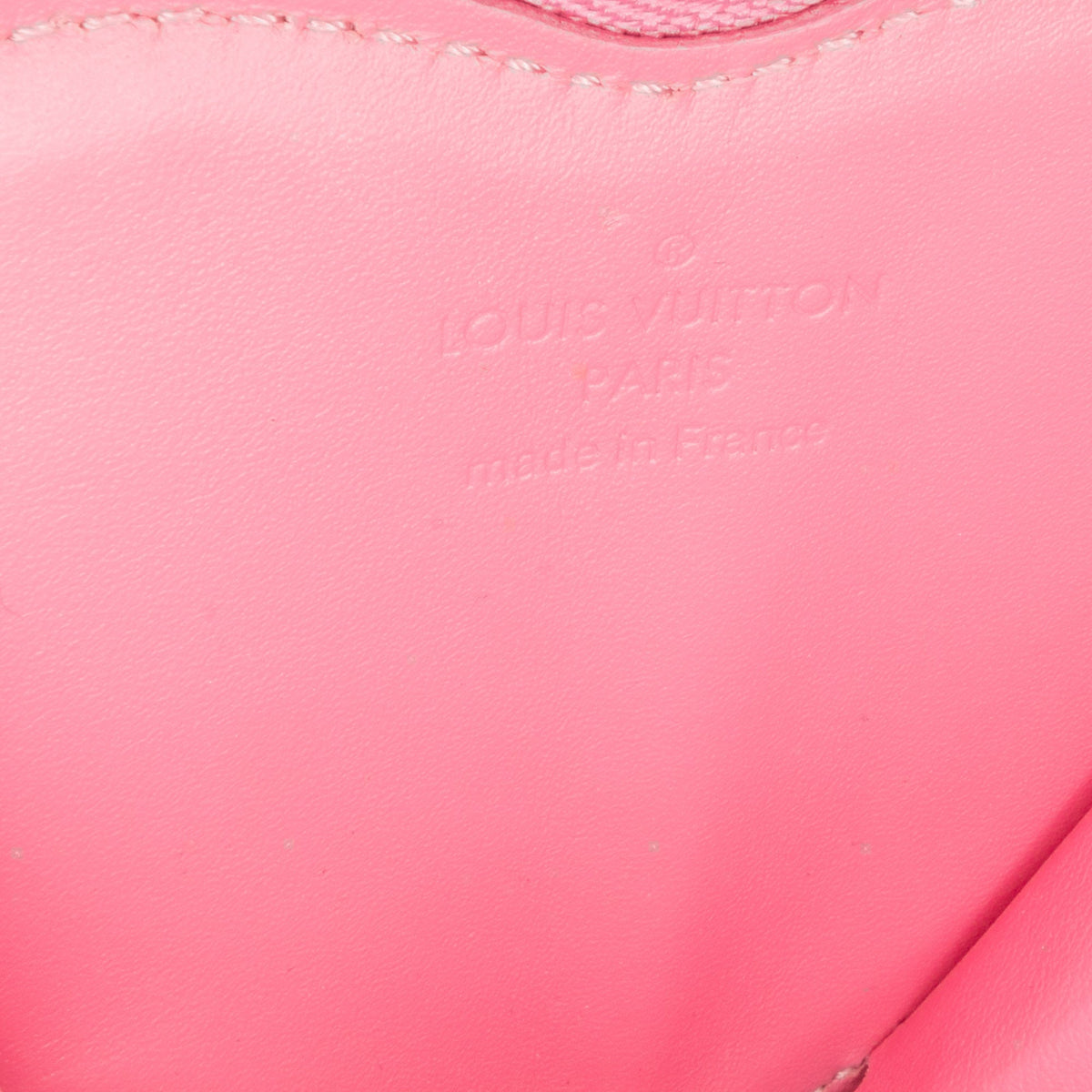 Pink Louis Vuitton Monogram Vernis Heart Coin Pouch