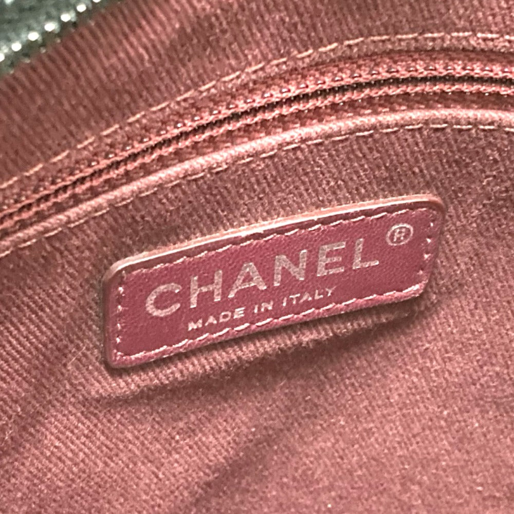 CHANEL Tote Bag Bag Shoulder Semi-Shoulder CC COCO Mark charm Matrasse Enamel / leather black Women Used