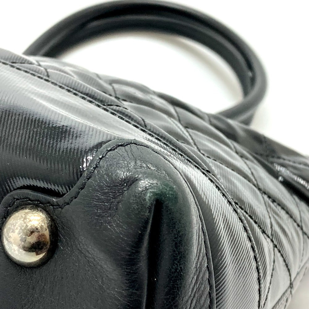 CHANEL Tote Bag Bag Shoulder Semi-Shoulder CC COCO Mark charm Matrasse Enamel / leather black Women Used