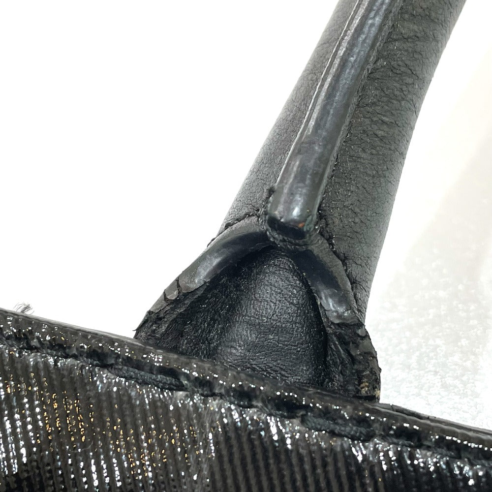 CHANEL Tote Bag Bag Shoulder Semi-Shoulder CC COCO Mark charm Matrasse Enamel / leather black Women Used