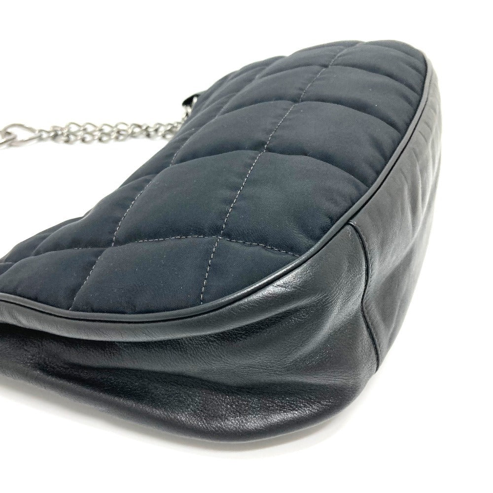 CHANEL Shoulder Bag Leather nylon black CCCOCO Mark Chocolate bar Women Used