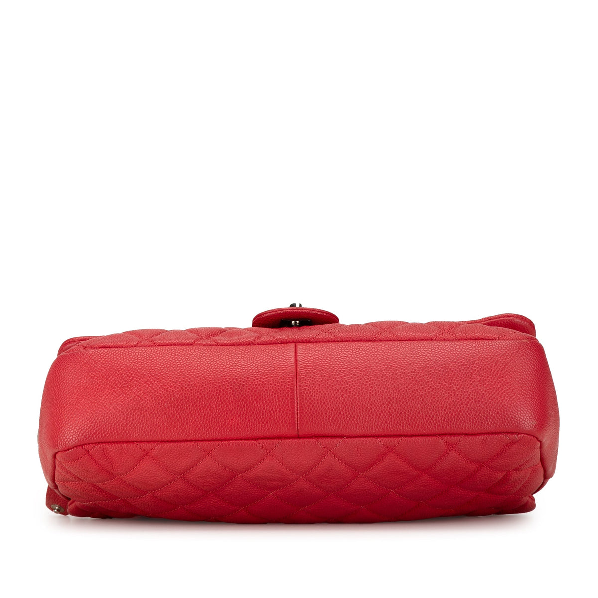 Red Chanel Jumbo Caviar Easy Flap Bag
