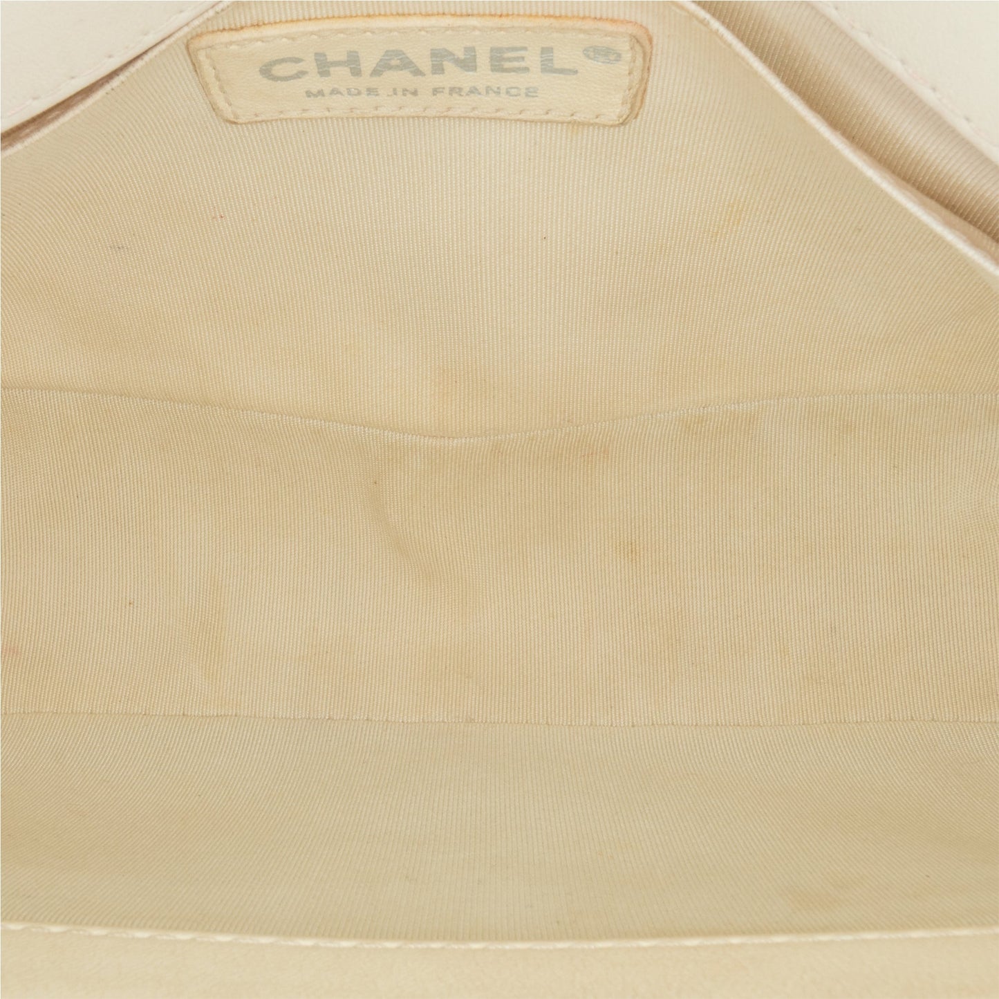 White Chanel Medium Bicolor Lambskin and Rubber Boy Flap Shoulder Bag