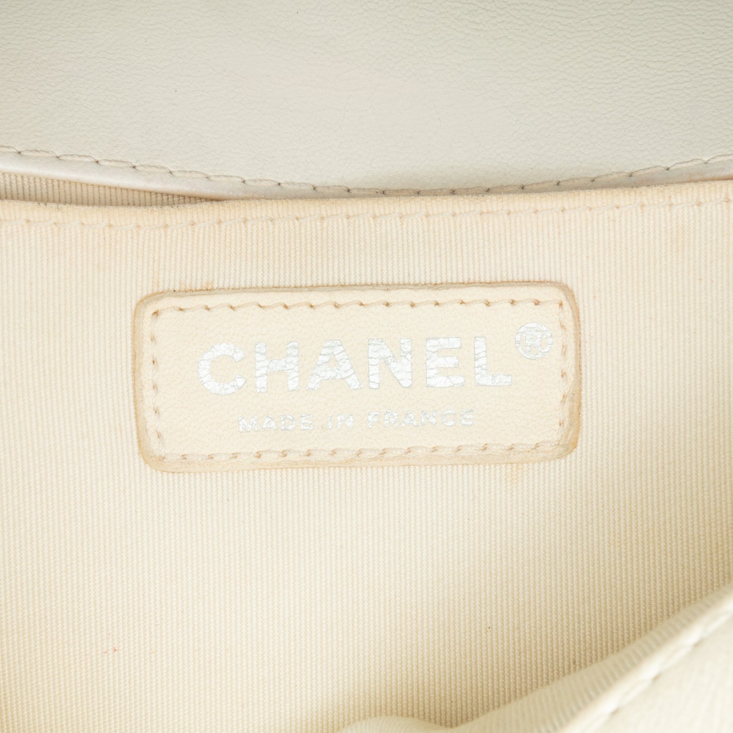 White Chanel Medium Bicolor Lambskin and Rubber Boy Flap Shoulder Bag
