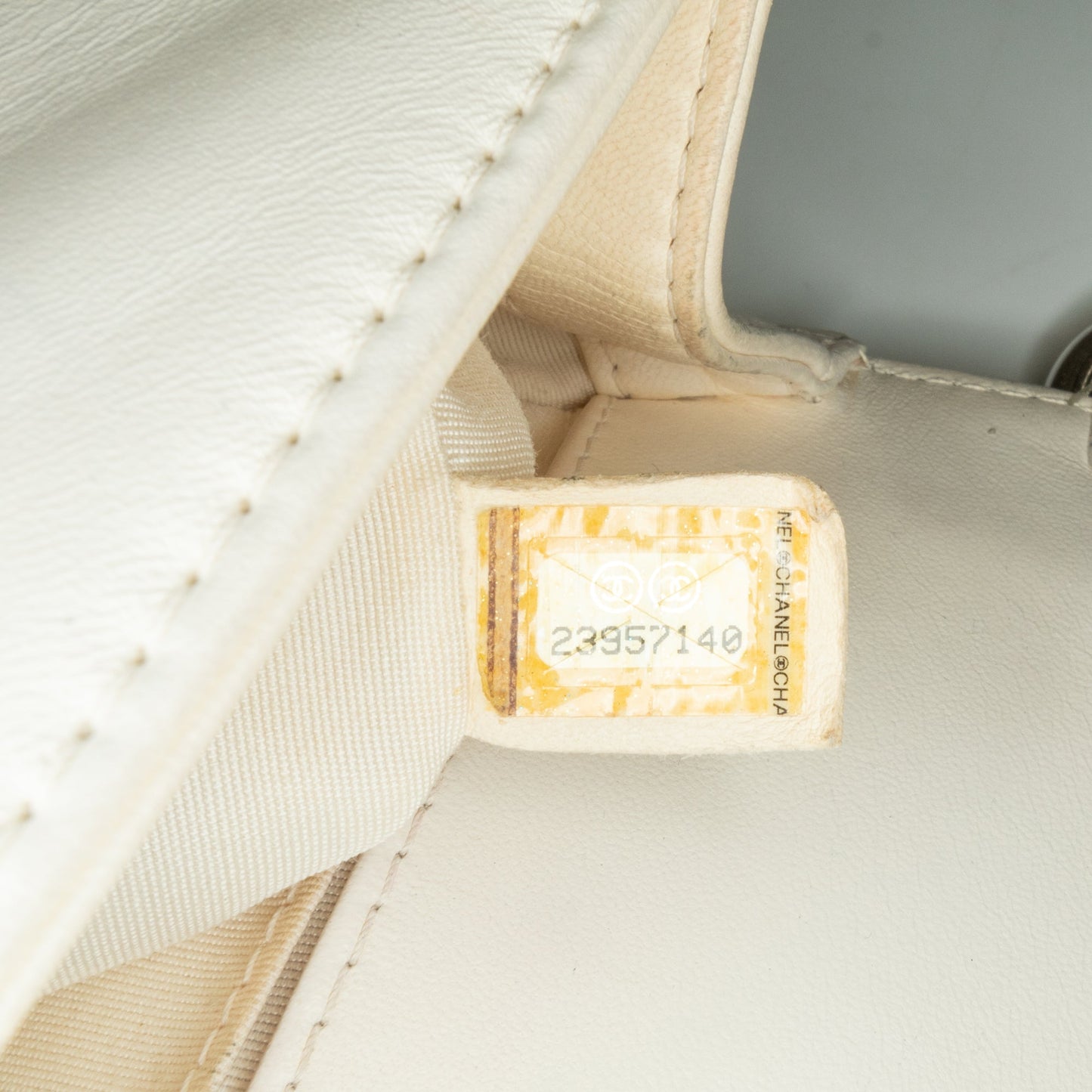 White Chanel Medium Bicolor Lambskin and Rubber Boy Flap Shoulder Bag