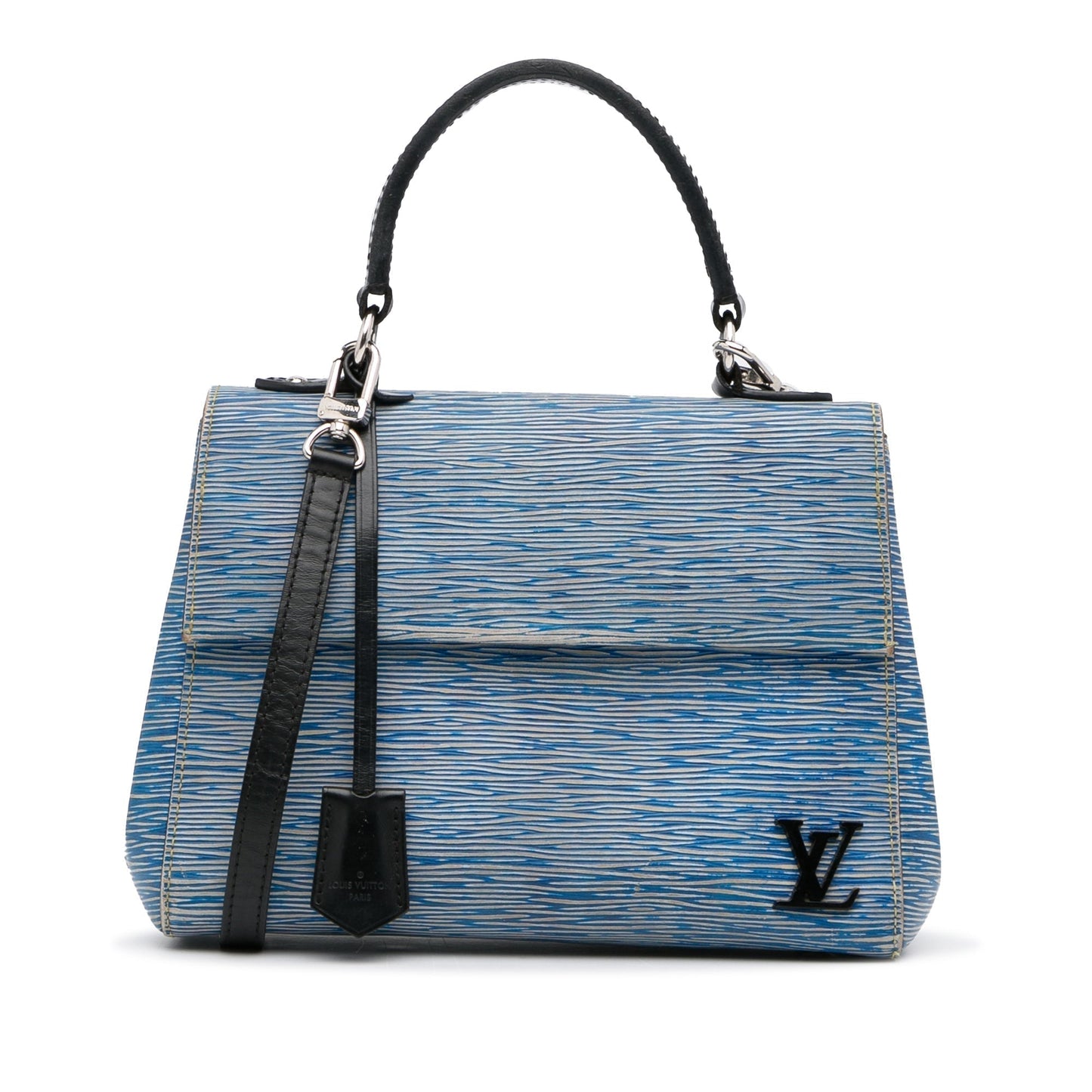 Blue Louis Vuitton Epi Denim Cluny BB Satchel