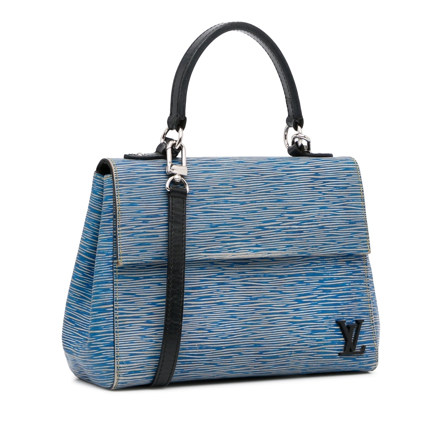 Blue Louis Vuitton Epi Denim Cluny BB Satchel
