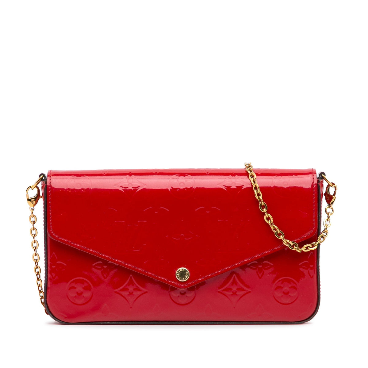 Louis Vuitton Pochette Félicie Red Monogram Vernis