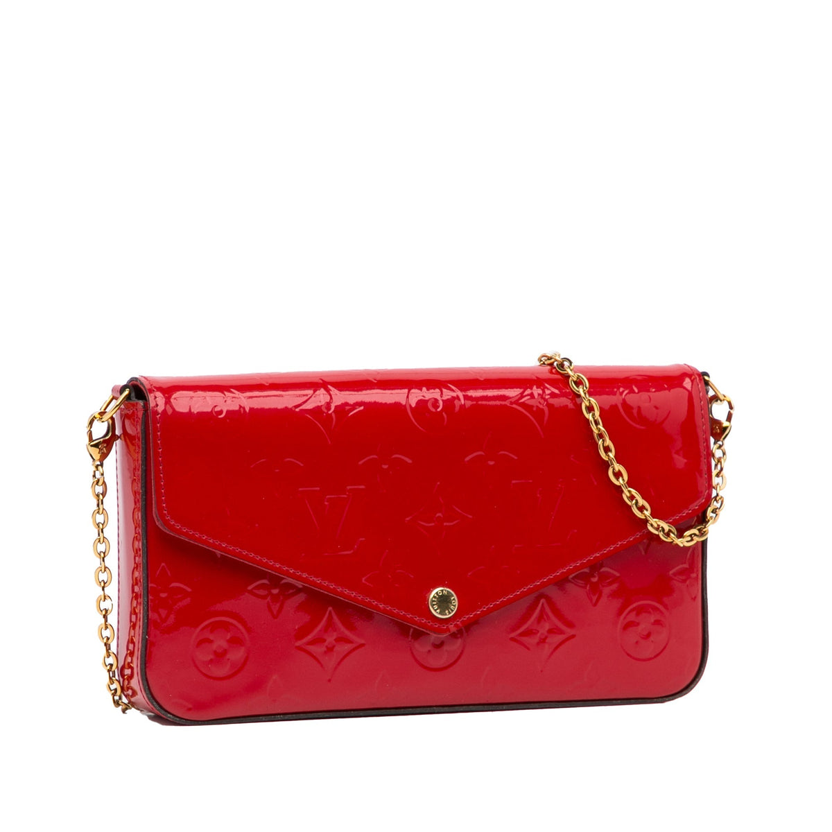 Louis Vuitton Pochette Félicie Red Monogram Vernis