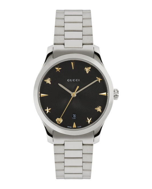 Gucci Mens  Stainless Steel 38mm Bracelet Fashion Watch