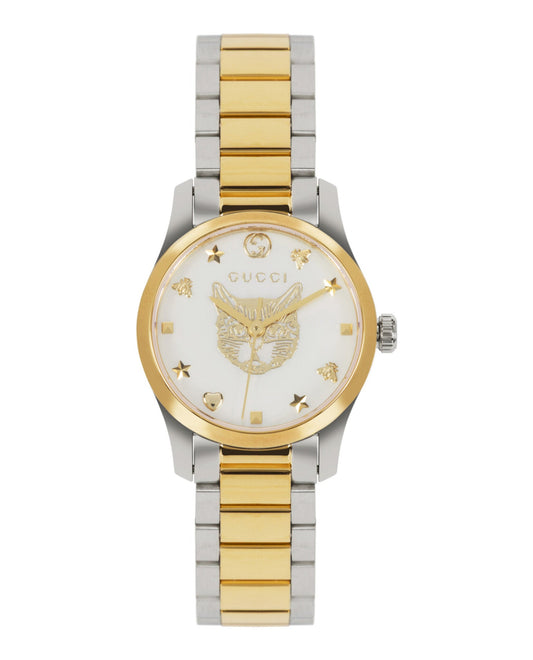Gucci Womens  Two Tone 27mm Bracelet Fashion Watch