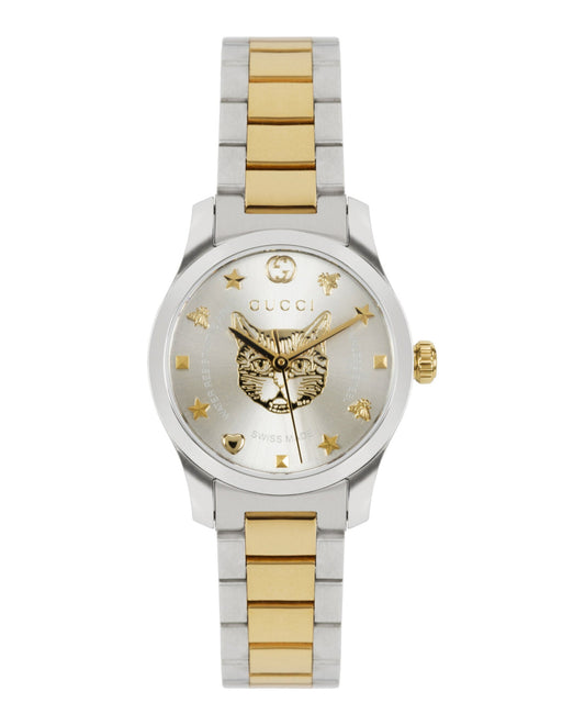 Gucci Womens  Two Tone 27mm Bracelet Fashion Watch