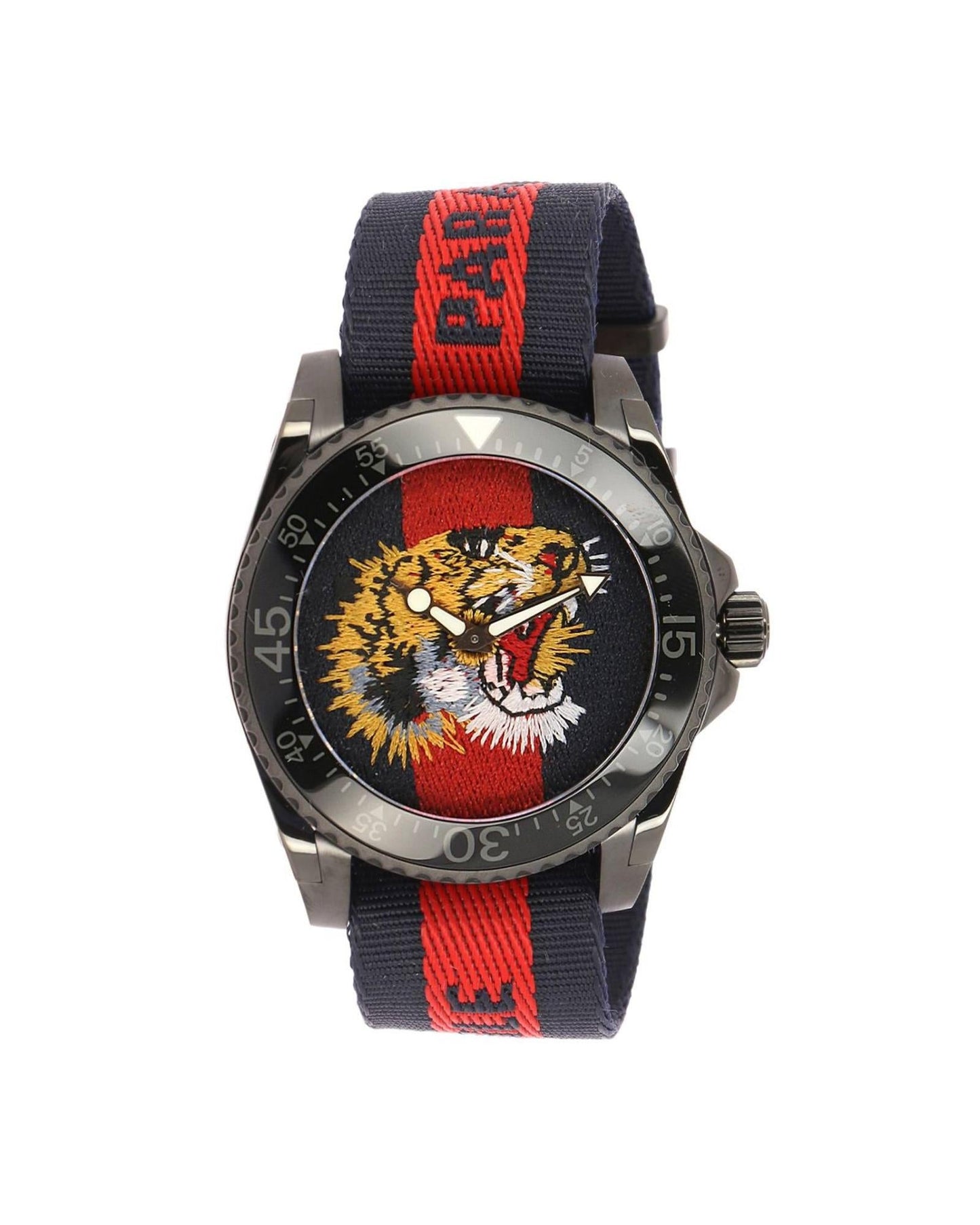 Gucci Dive Watch Tiger Head Men Blue Wrist Watches