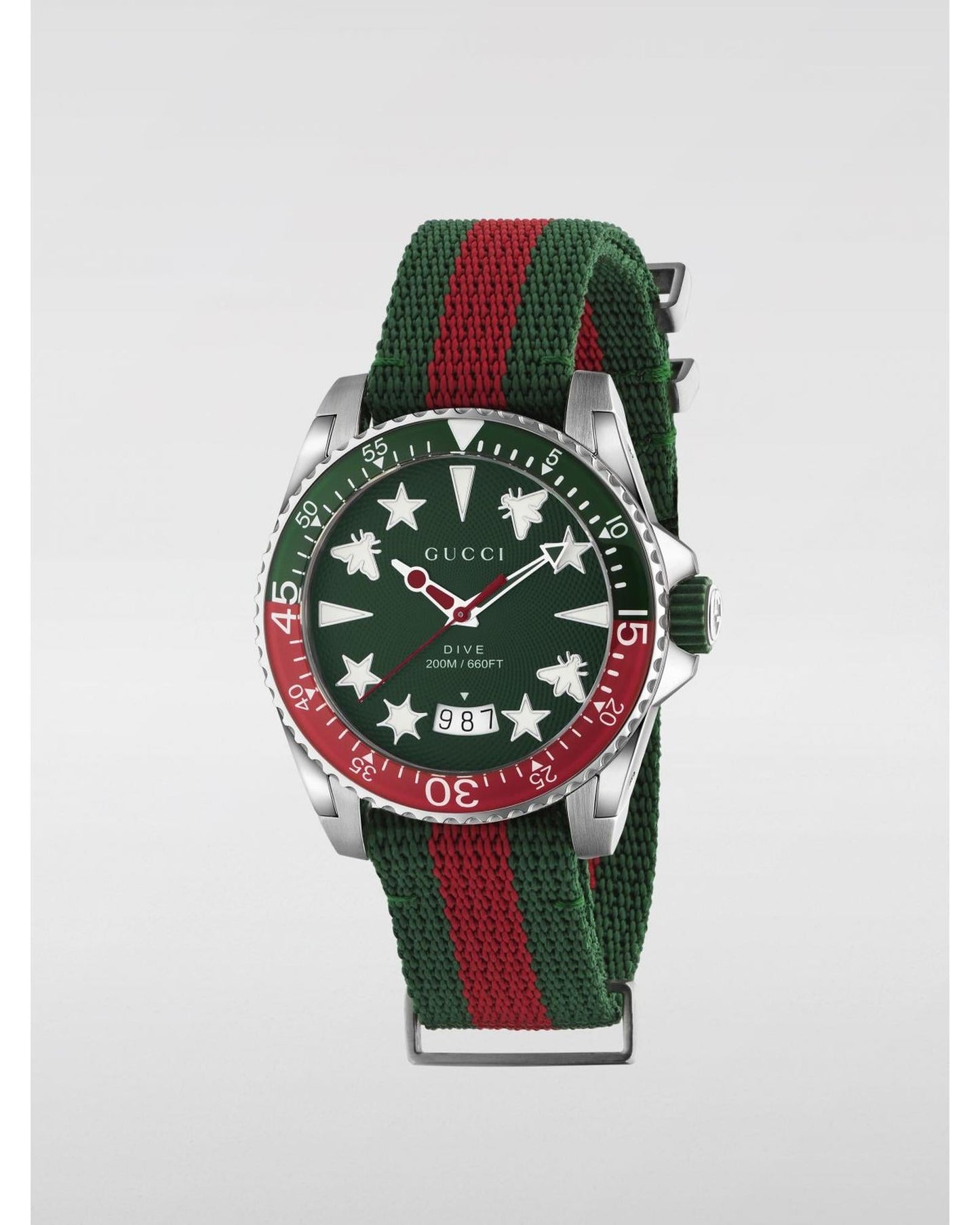 Gucci Dive Watch Men Red Wrist Watches