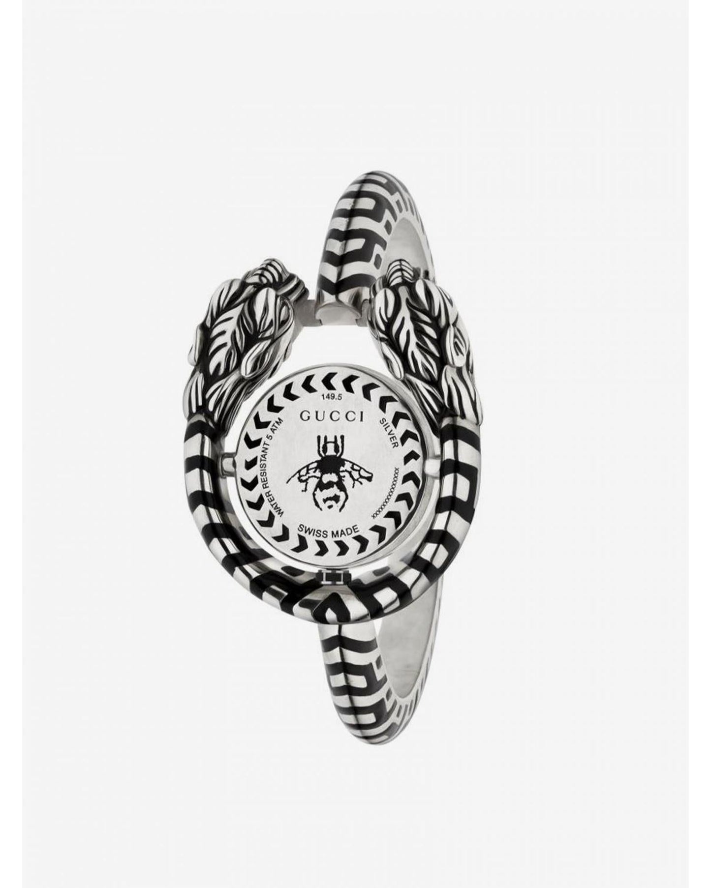 Gucci Tiger Head Bracelet Watch Men Silver Wrist Watches