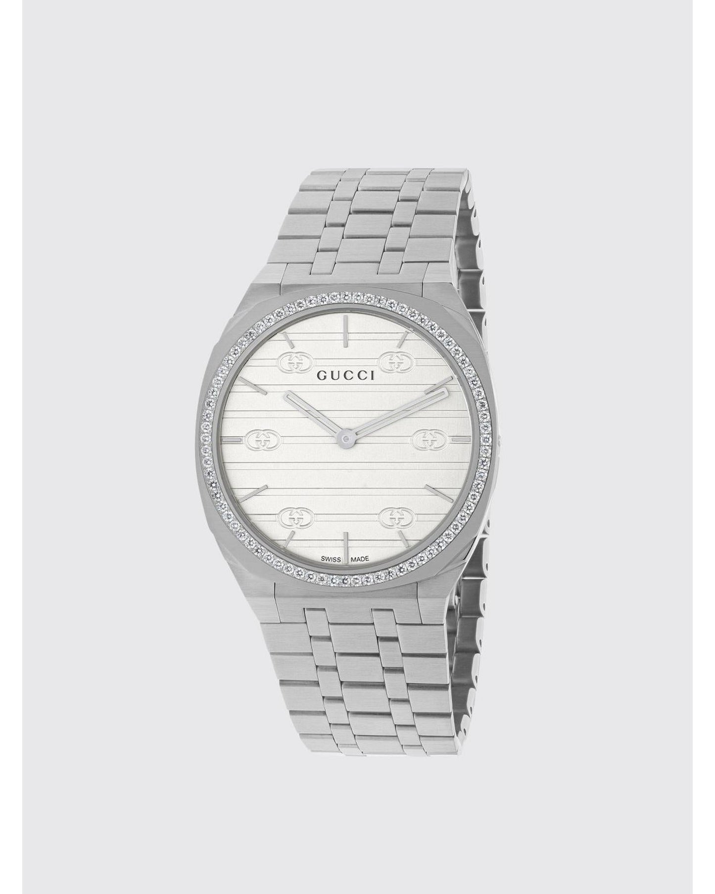 Gucci GTimeless YA163401 Diamond Bezel Women Steel Watches