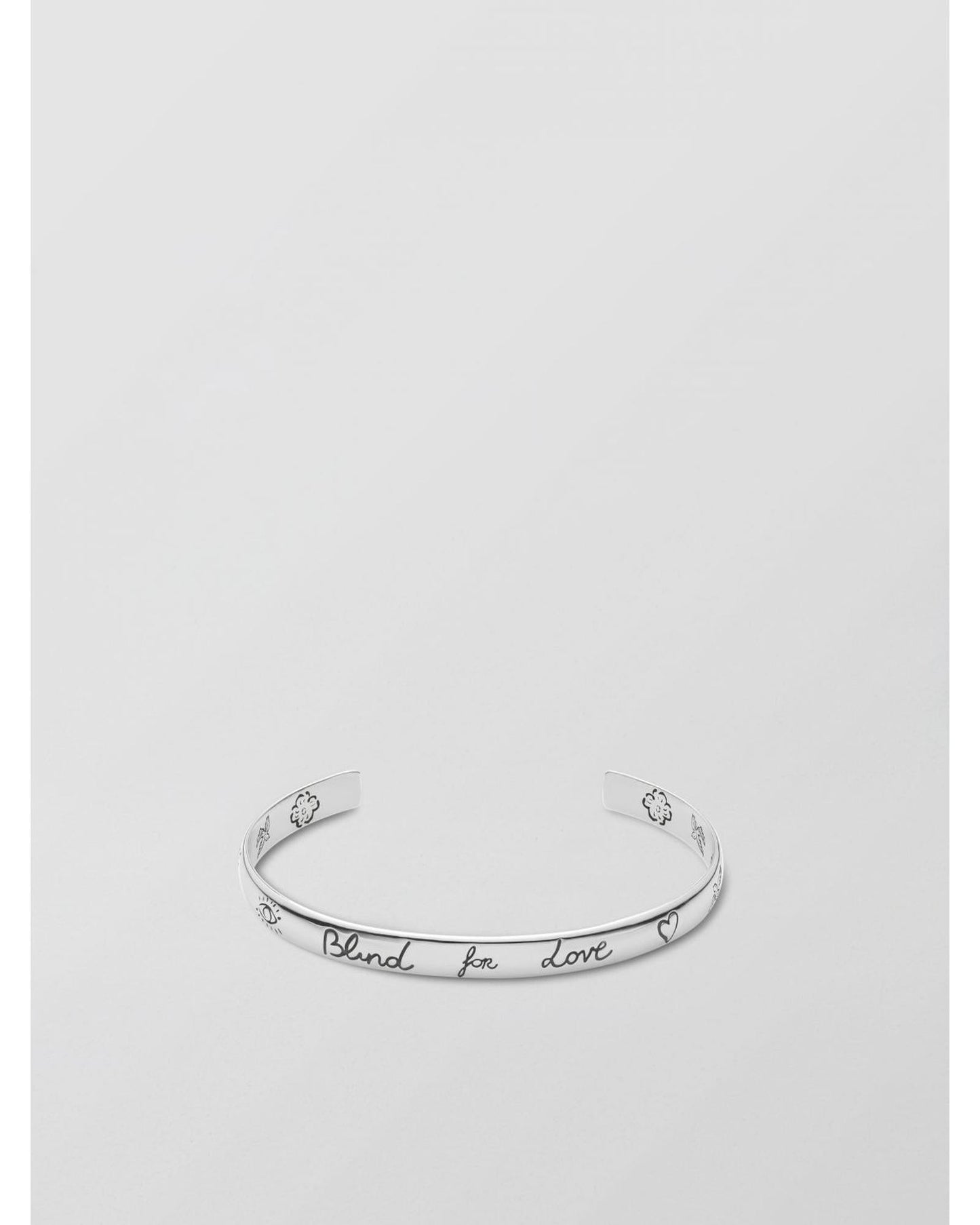 Gucci Blind for Love Cuff Bracelet Women Silver Jewelry Silver