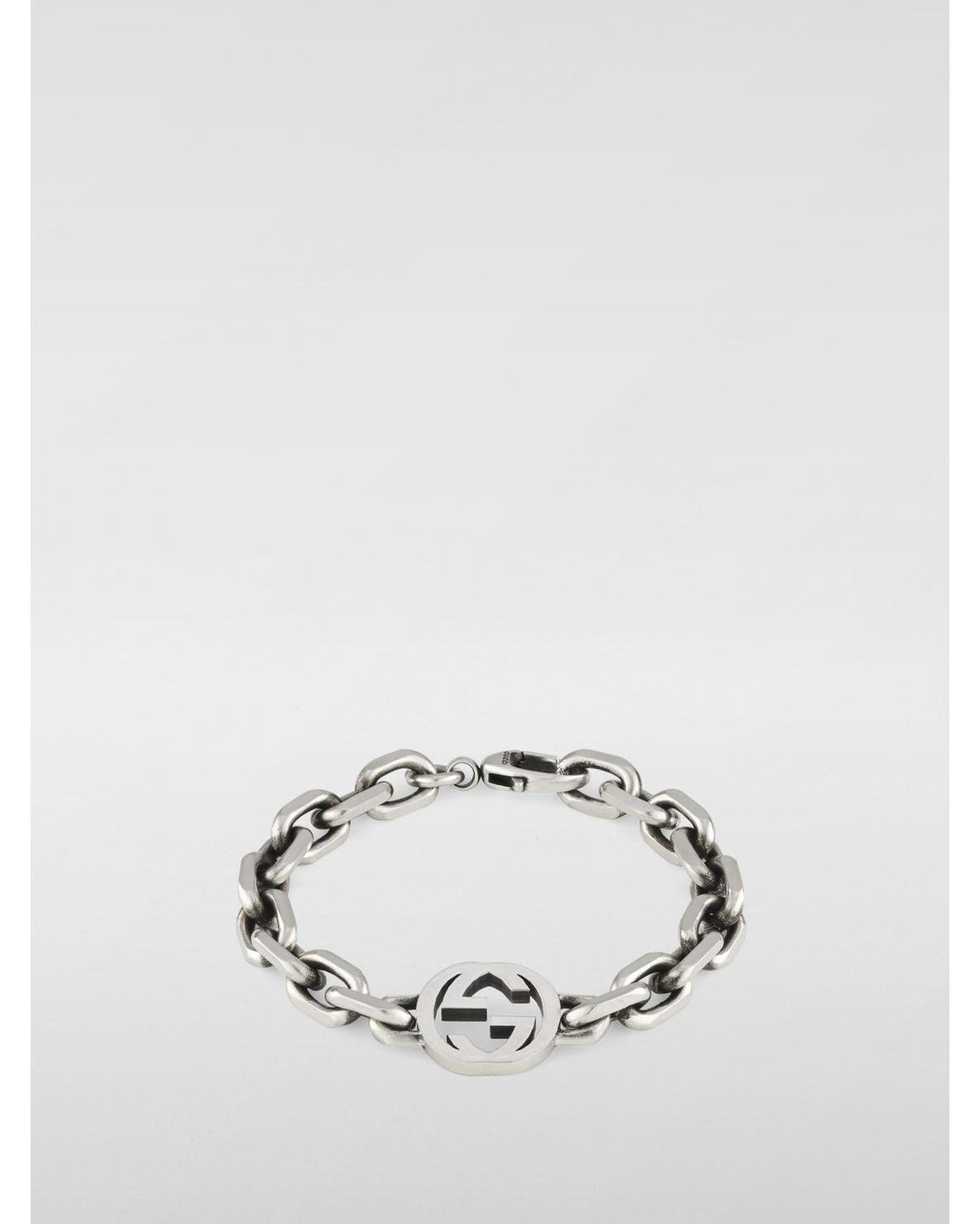 Gucci Chain Bracelet with Logo Medallion Women Silver Jewelry Silver