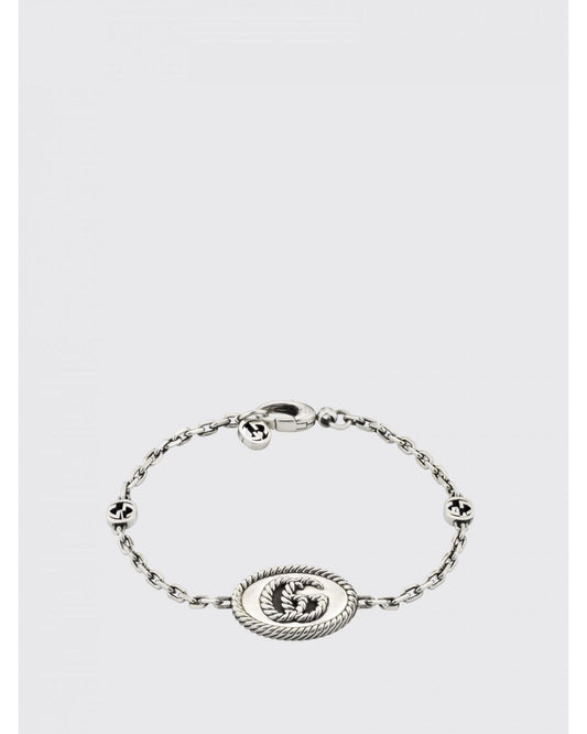 Gucci Interlocking G Silver Chain Bracelet Women Jewelry Silver