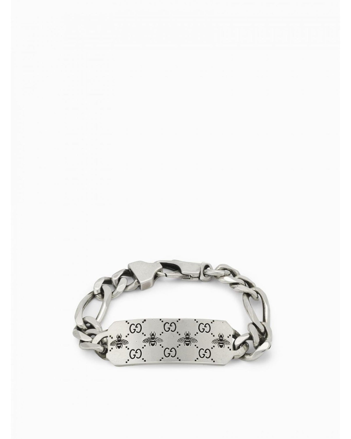 Gucci ID Bracelet Bee Charm Women Silver Jewelry Silver