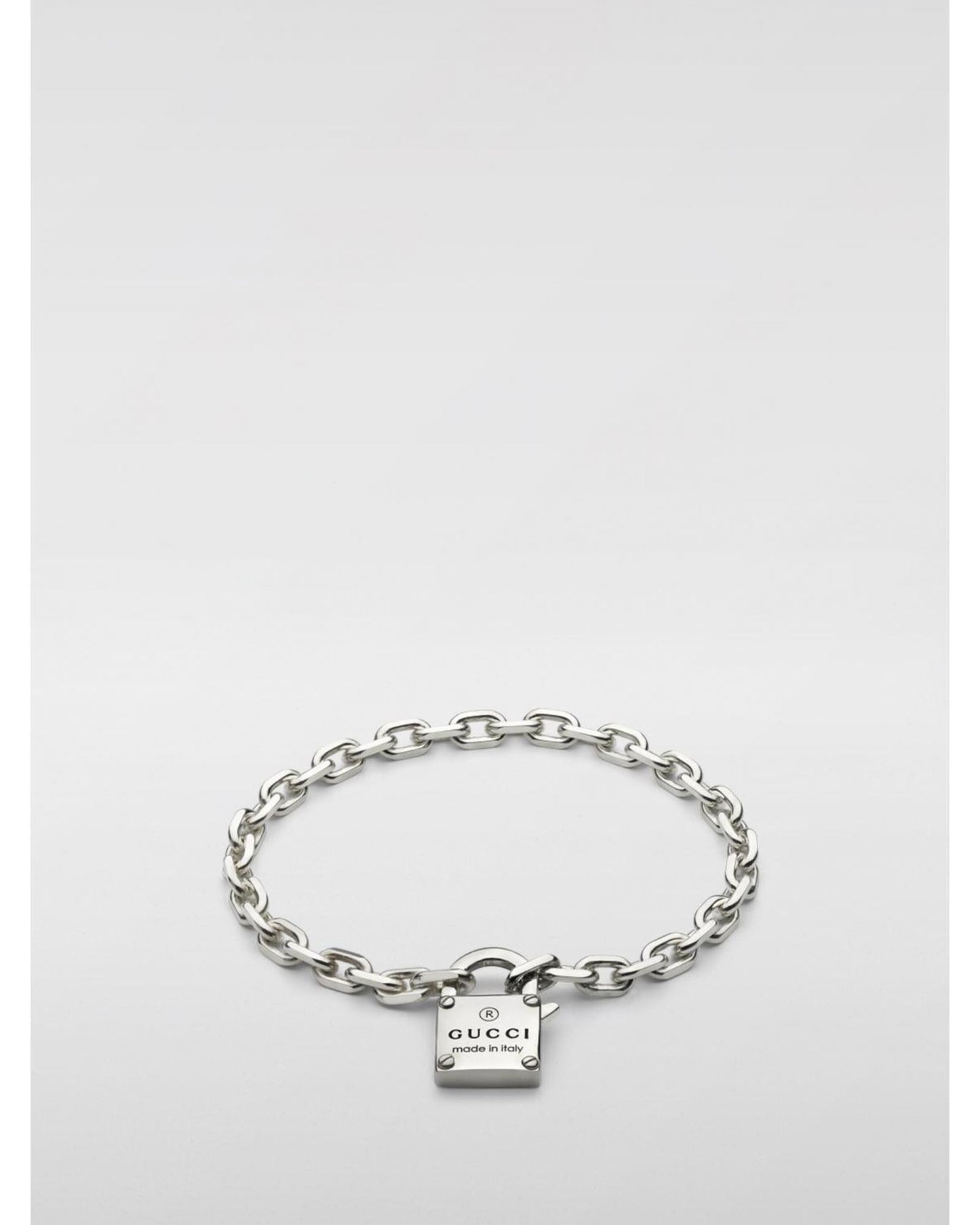 Gucci Padlock Charm Chain Bracelet Women Silver Jewelry Silver