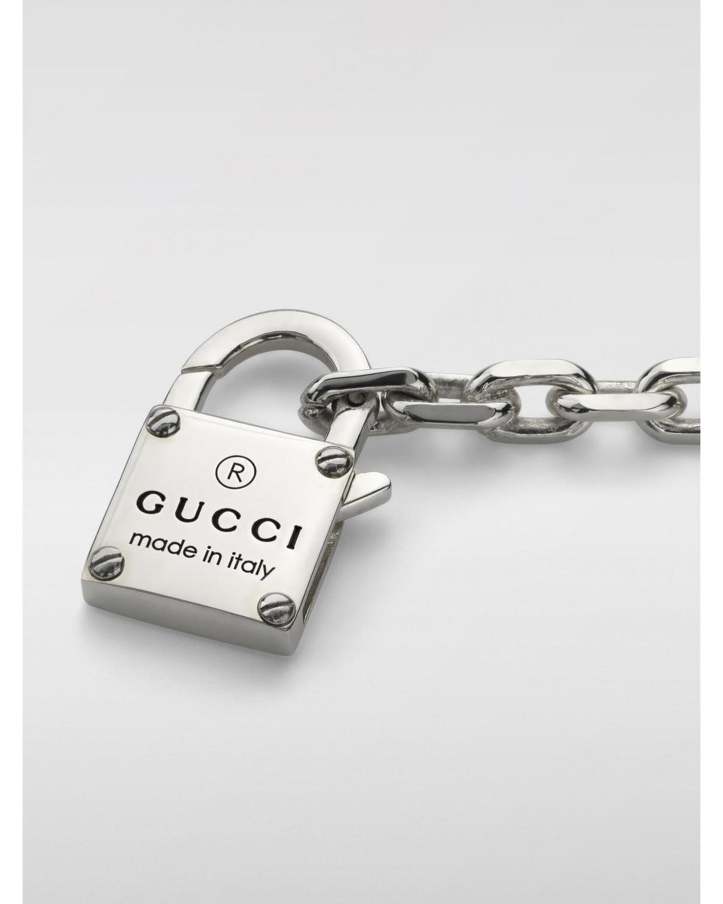 Gucci Padlock Charm Chain Bracelet Women Silver Jewelry