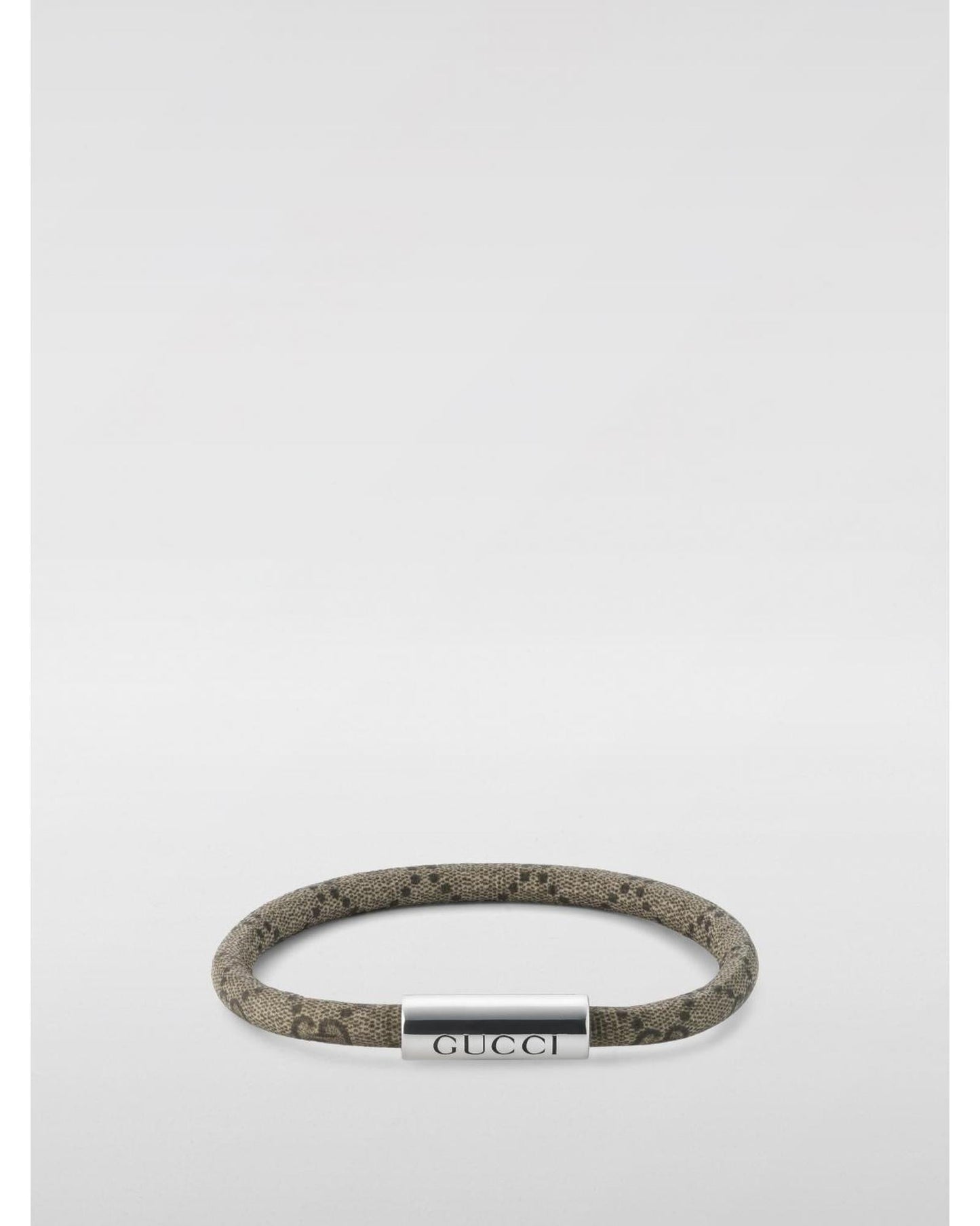 Gucci GG Leather Bracelet Women Silver Jewelry Silver