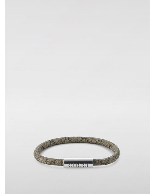 Gucci GG Leather Bracelet Women Silver Jewelry Silver