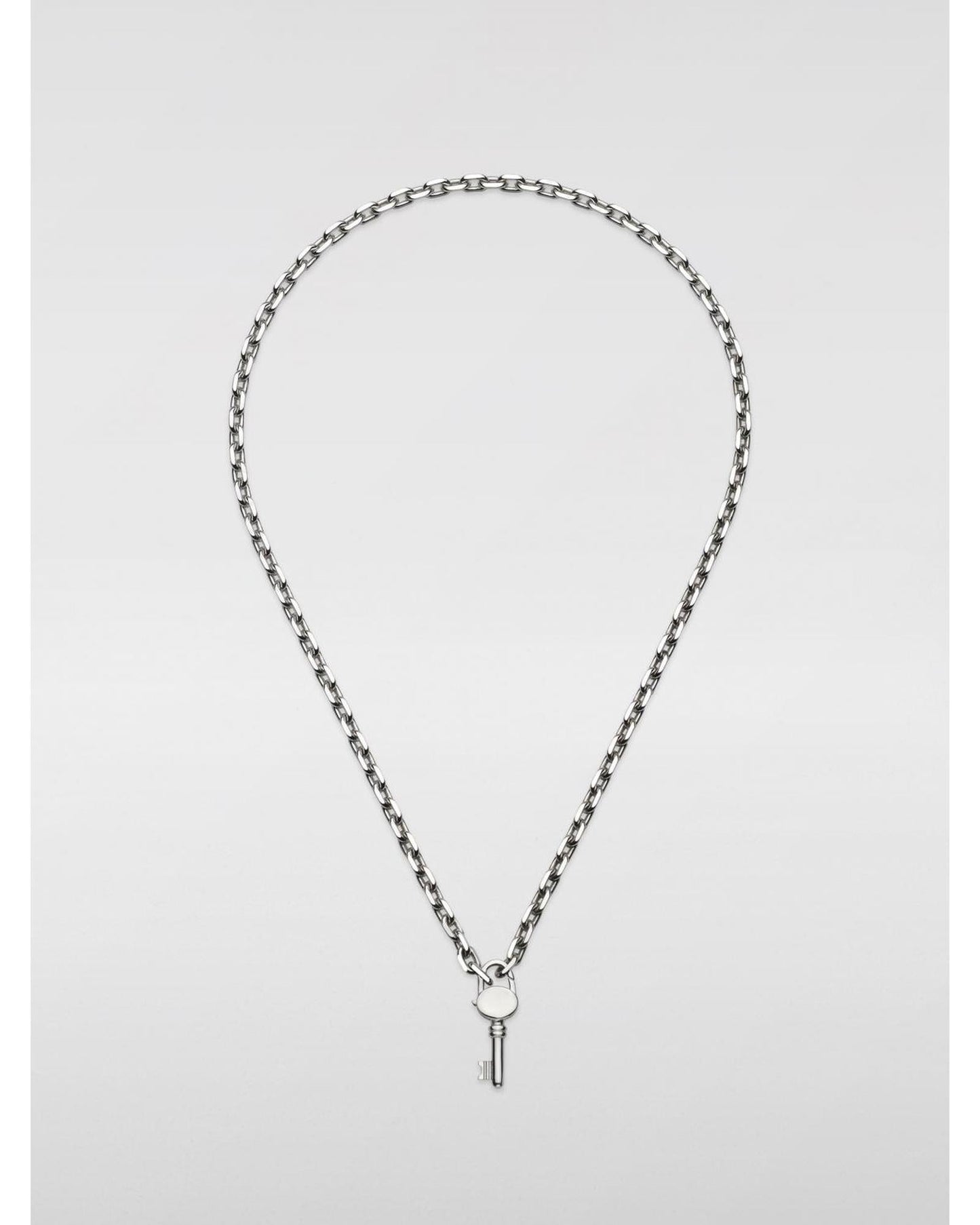 Gucci Chain Key Necklace Women Silver Jewelry