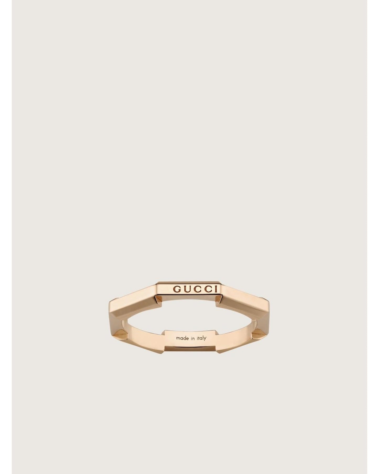 Gucci Hexagonal Ring Rose Gold Luxury Women Jewelry