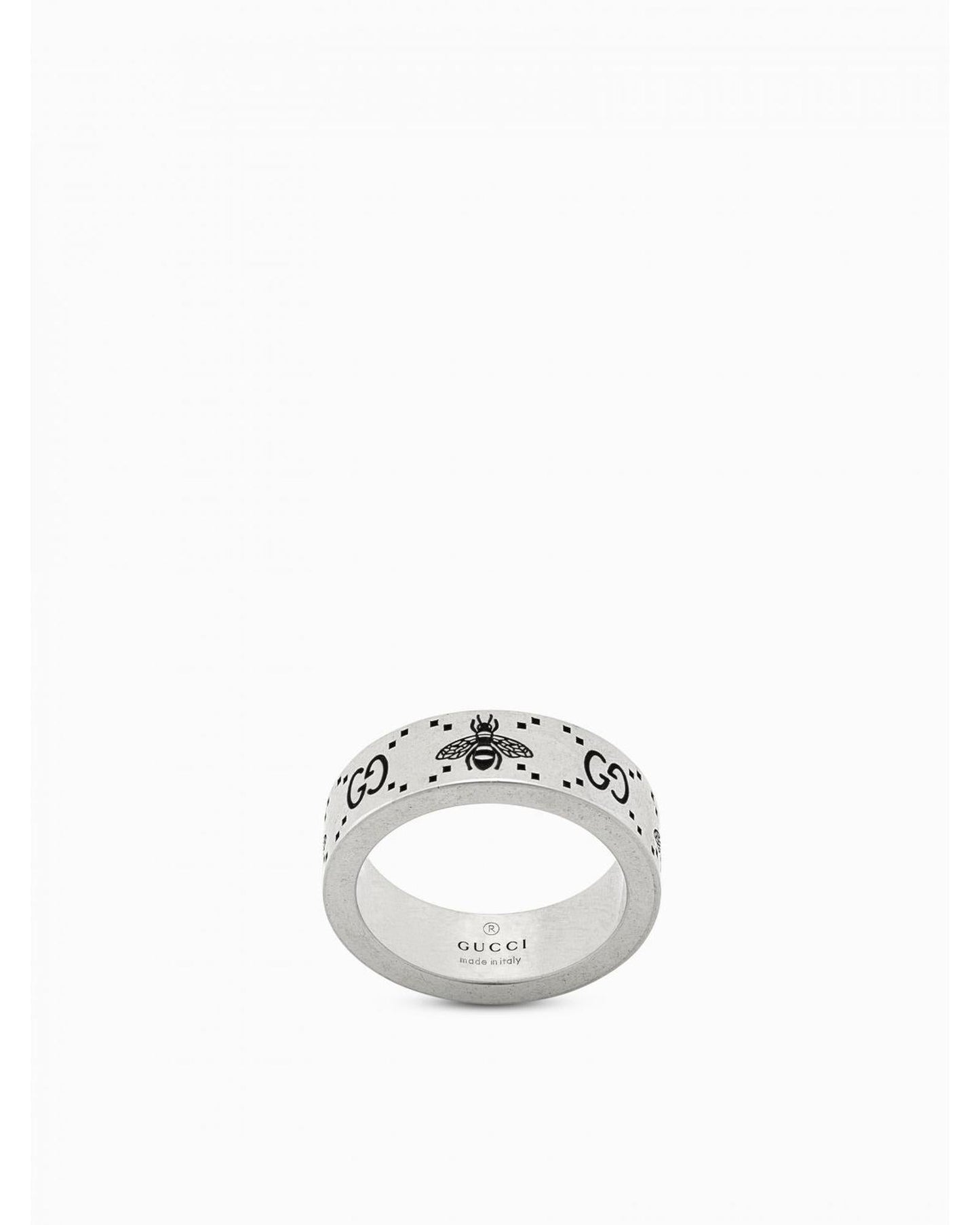 Gucci Bee Ring Interlocking G Sterling Silver Women Jewelry
