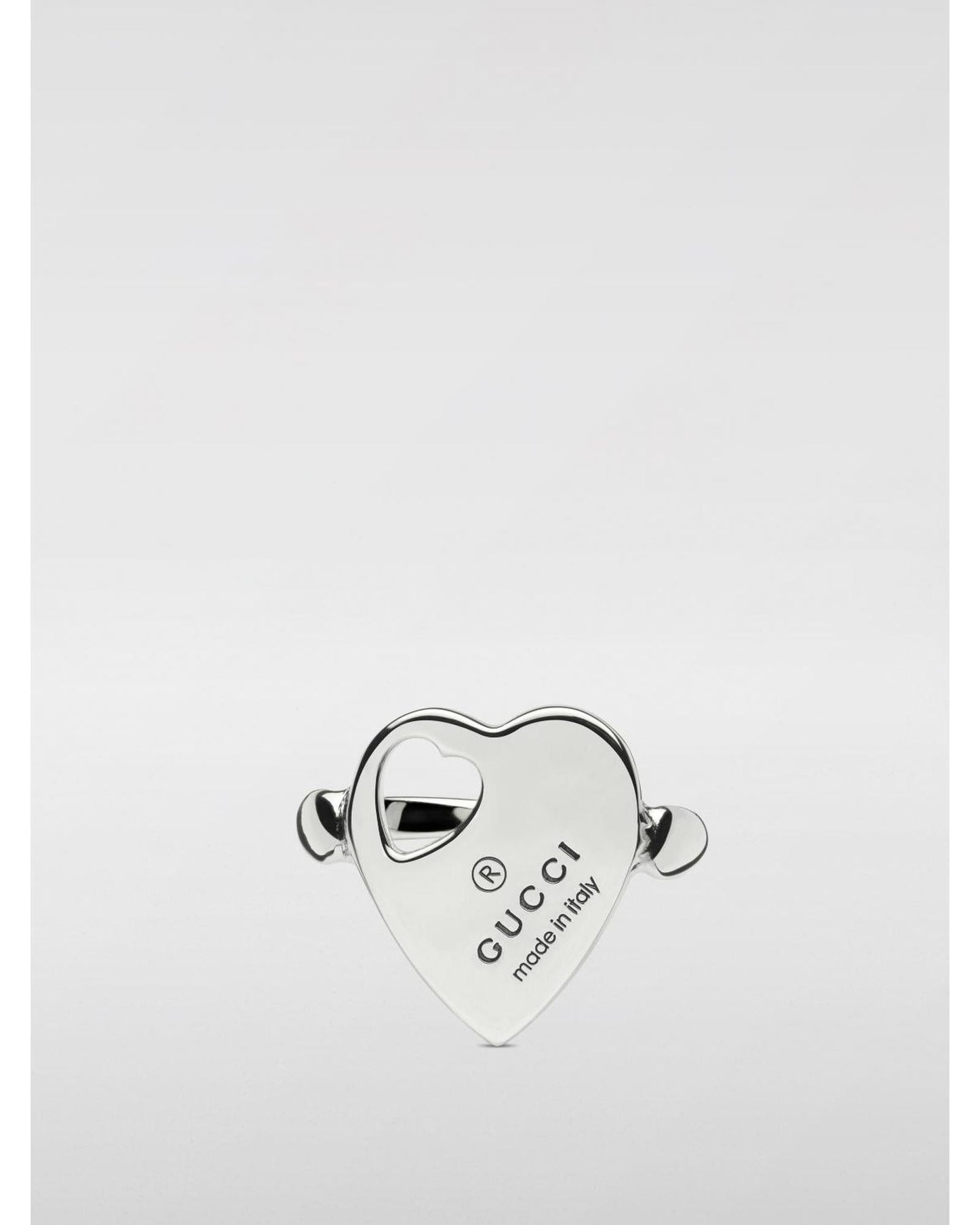 Gucci Heart Ring Statement Piece Women Silver Jewelry