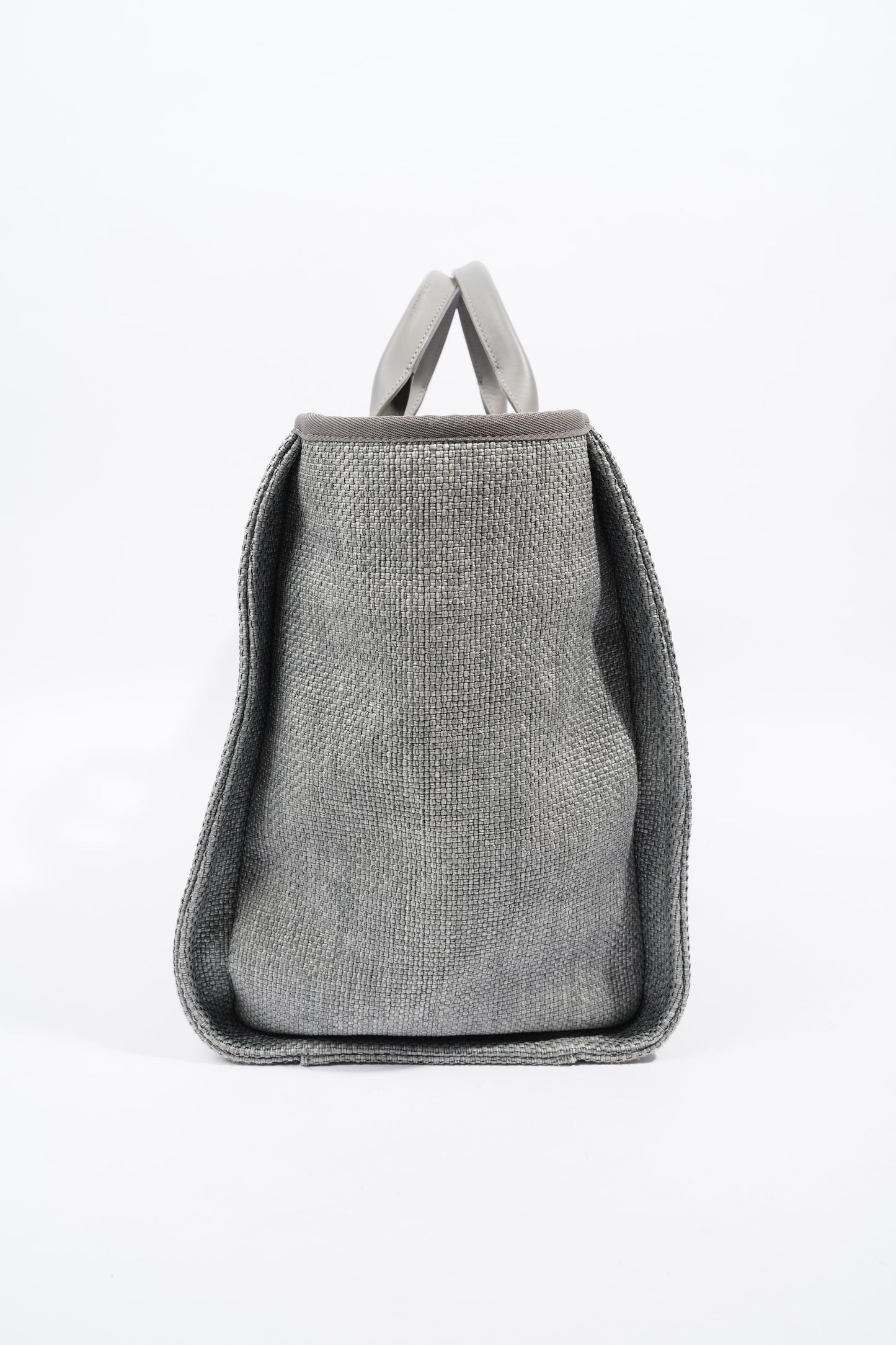 Chanel Deauville Bag Grey Canvas Small