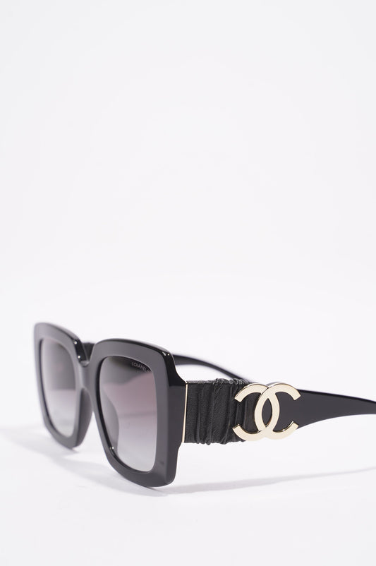 Chanel 5474-Q Sunglasses Black Acetate 140mm