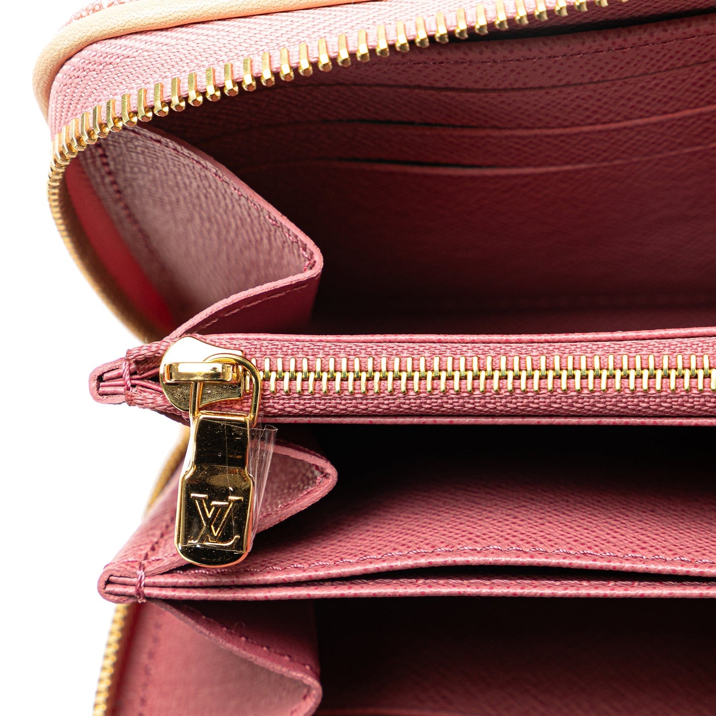 Pink Louis Vuitton Monogram Denim Jacquard Zippy Wallet