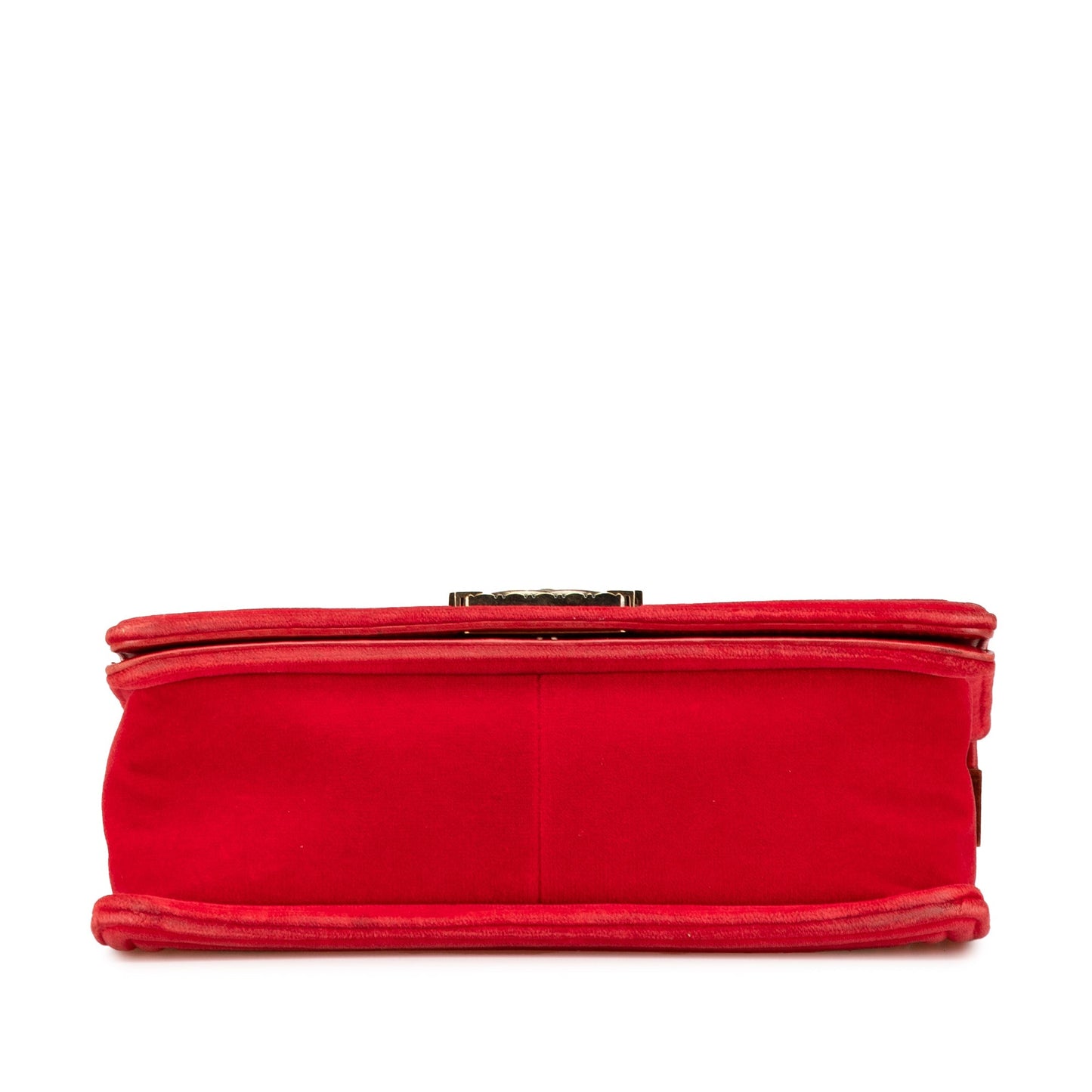Red Chanel Medium Velvet and Tweed Boy Flap Crossbody Bag