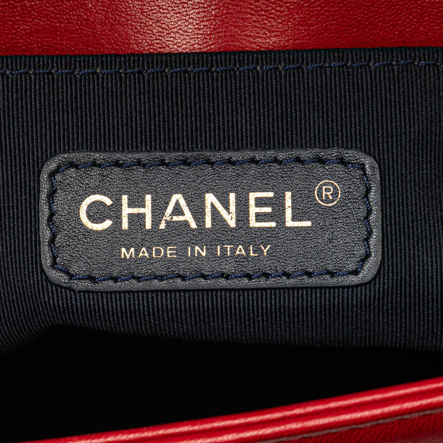 Red Chanel Medium Velvet and Tweed Boy Flap Crossbody Bag