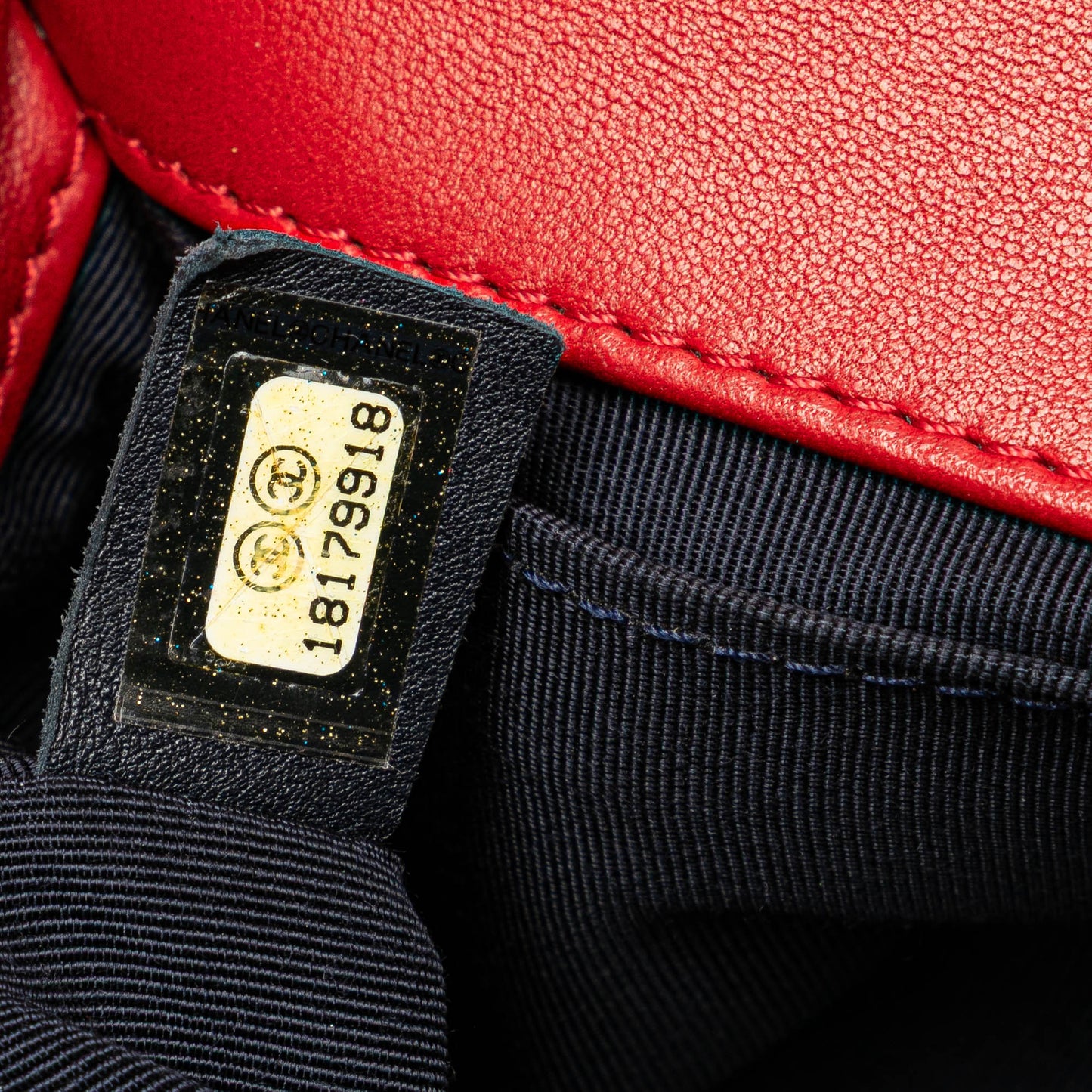 Red Chanel Medium Velvet and Tweed Boy Flap Crossbody Bag