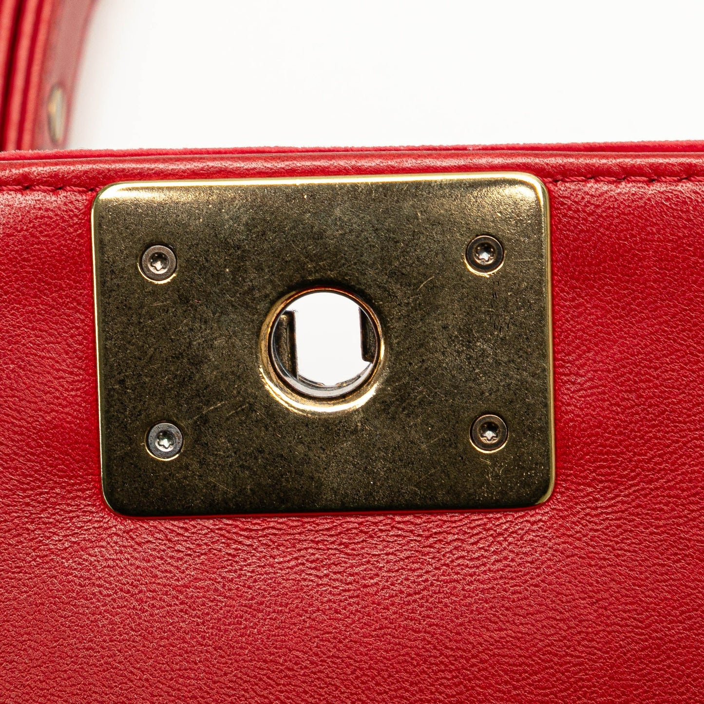Red Chanel Medium Velvet and Tweed Boy Flap Crossbody Bag