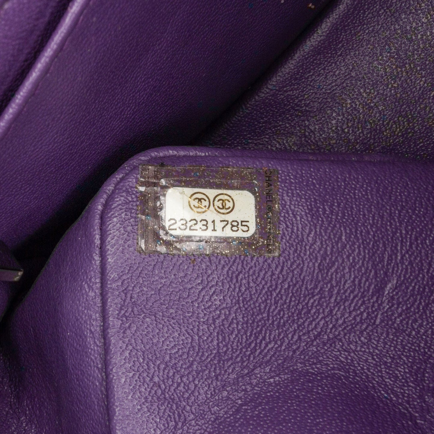 Purple Chanel Mini Square Classic Patent Single Flap Crossbody Bag