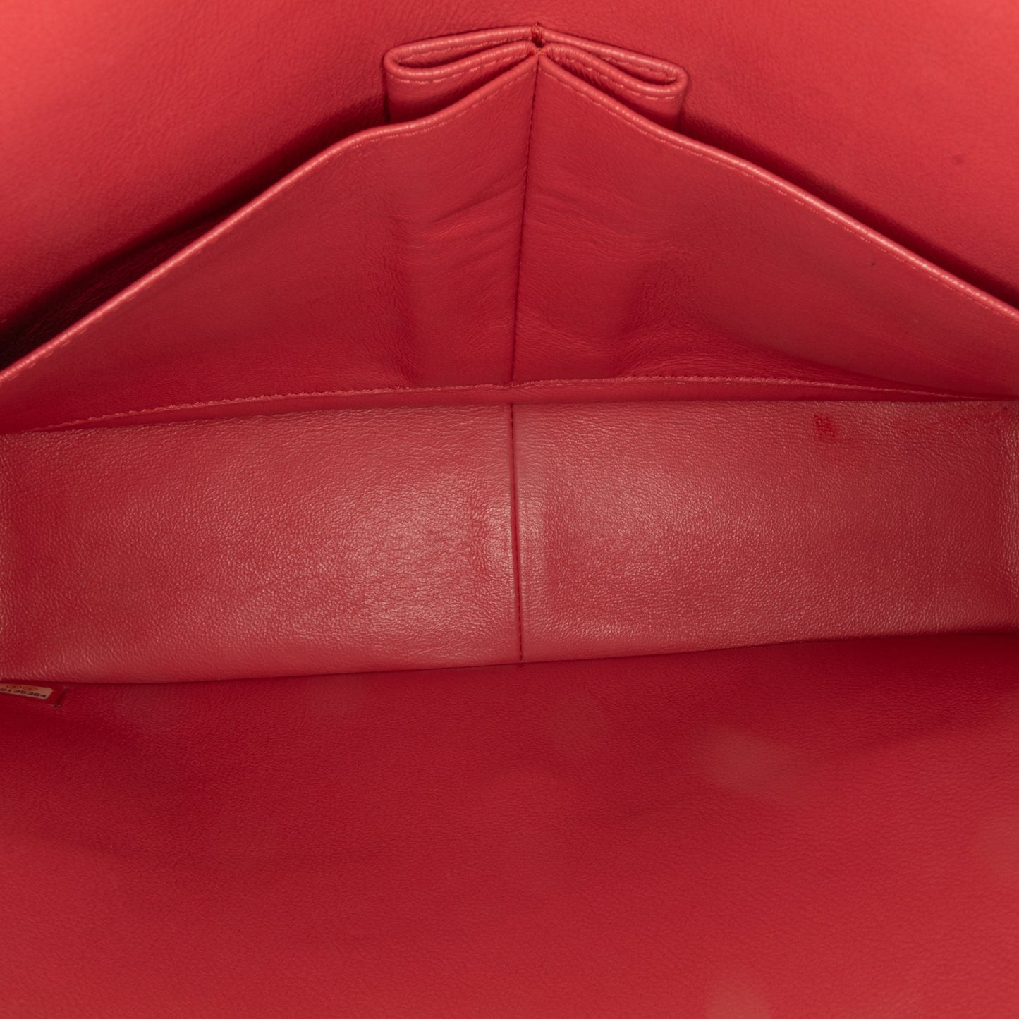 Red Chanel Jumbo Classic Lambskin Double Flap Shoulder Bag