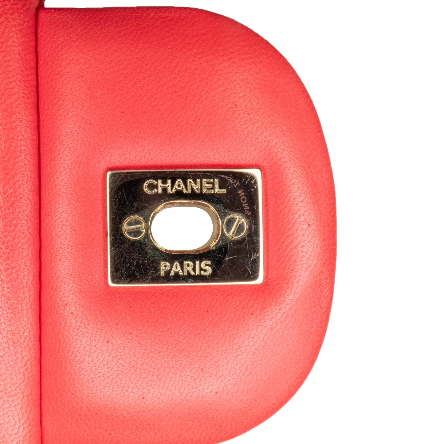 Red Chanel Jumbo Classic Lambskin Double Flap Shoulder Bag