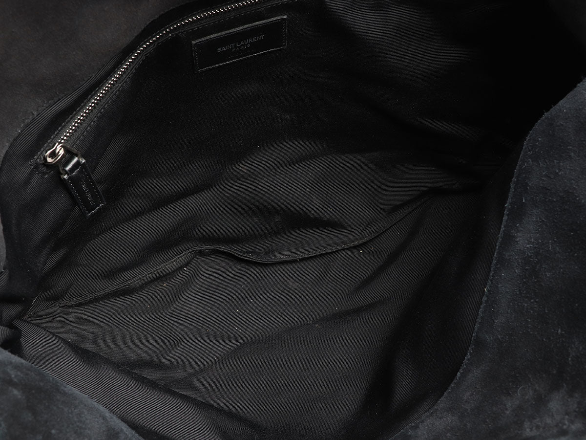 Saint Laurent Black Suede Serpent Bracelet Bag