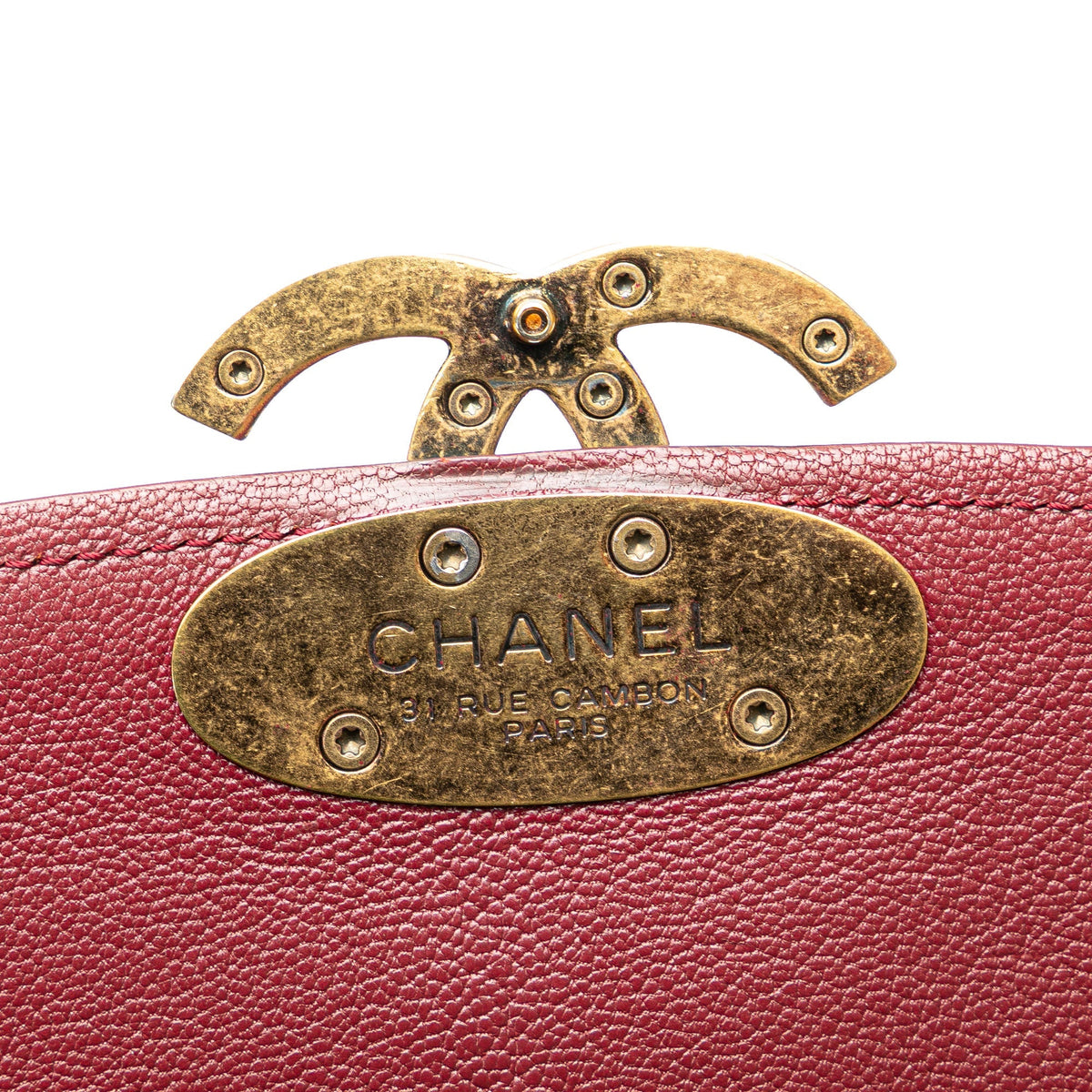 Red Chanel Medium Calfskin Coco Curve Flap Satchel