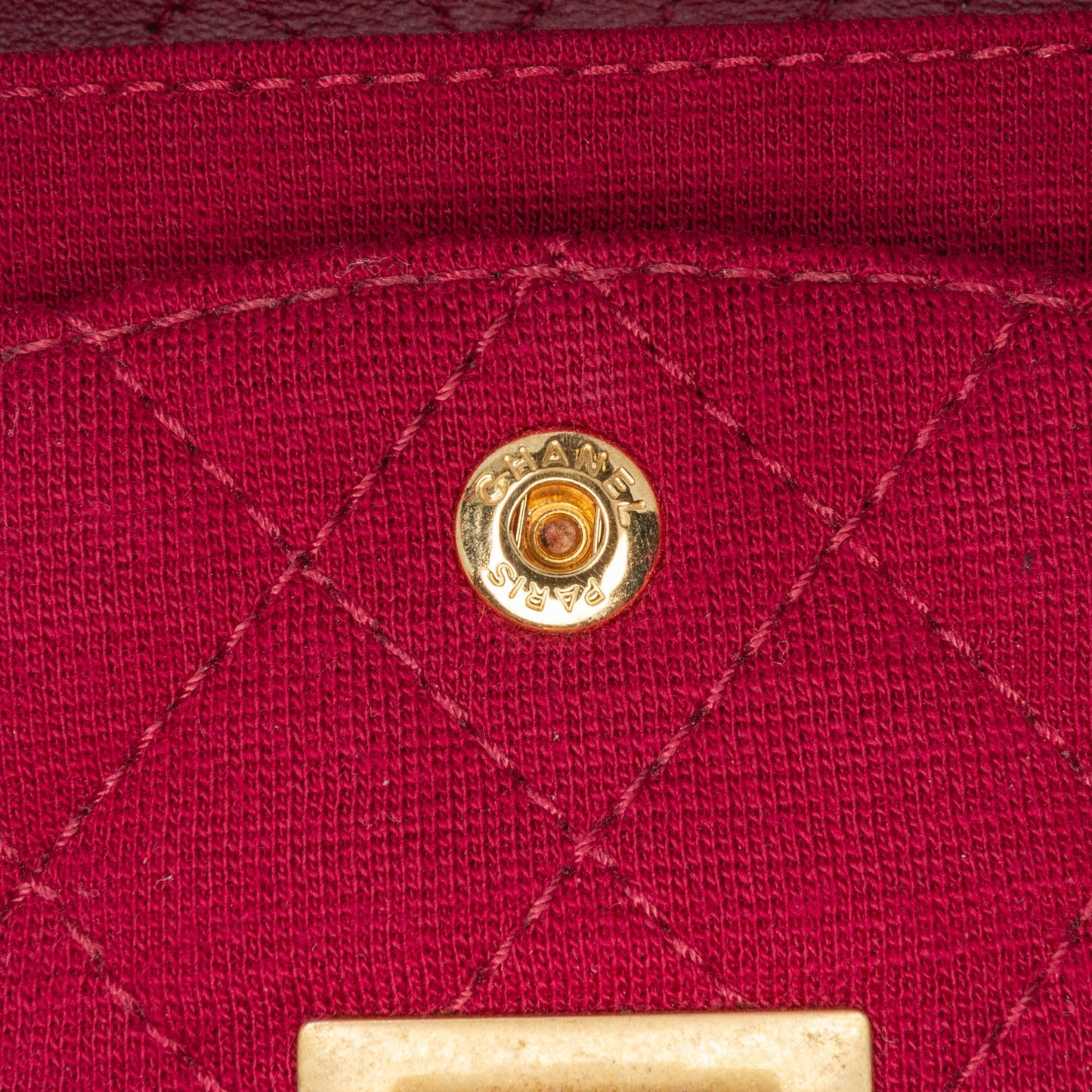 Red Chanel 2.55 Reissue Mini Quilted Jersey Double Flap Shoulder Bag