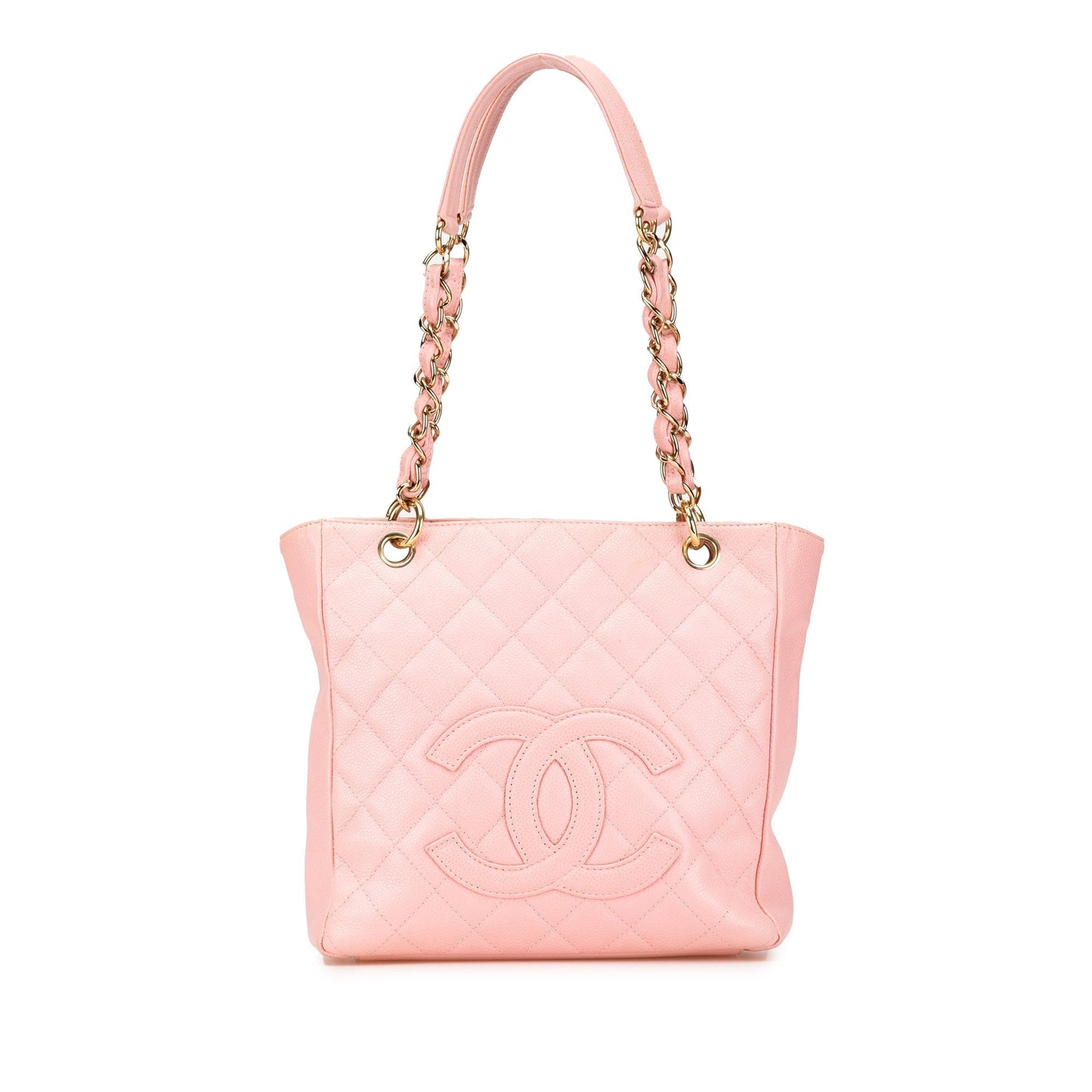 Pink Chanel Caviar Petite Shopping Tote