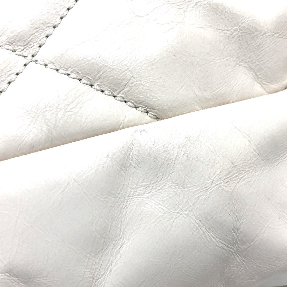 CHANEL Shoulder Bag Leather / suede white CC COCO Mark Portobello Matelasse Women Used