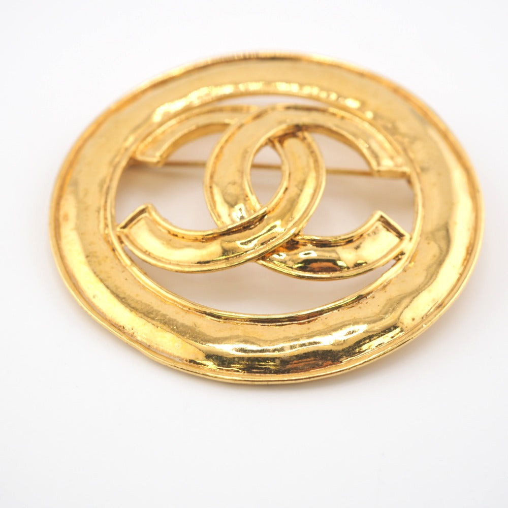 CHANEL Brooch Gold Plated gold 94P COCO Mark Women Used